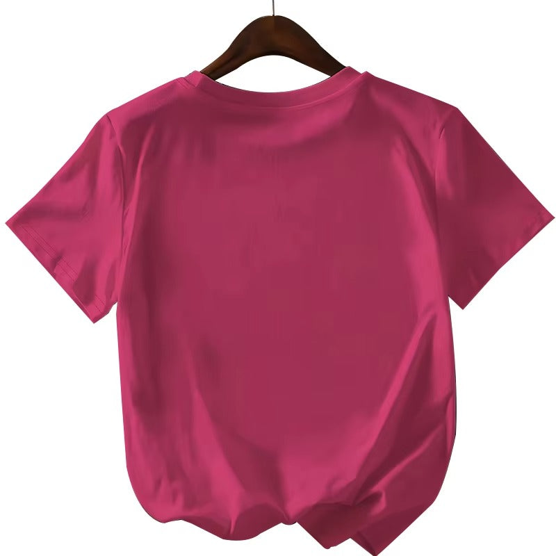 Wholesale Hot Sale Women's T-shirt – Rose Red, Cat Pattern, Cool
