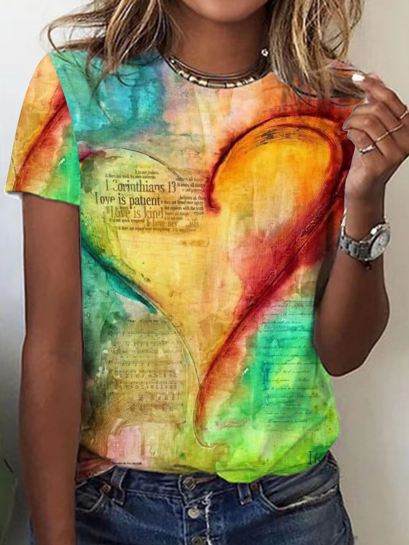 Brand New Women's T-shirt – Black & White Gradient, Patterned, Affordable