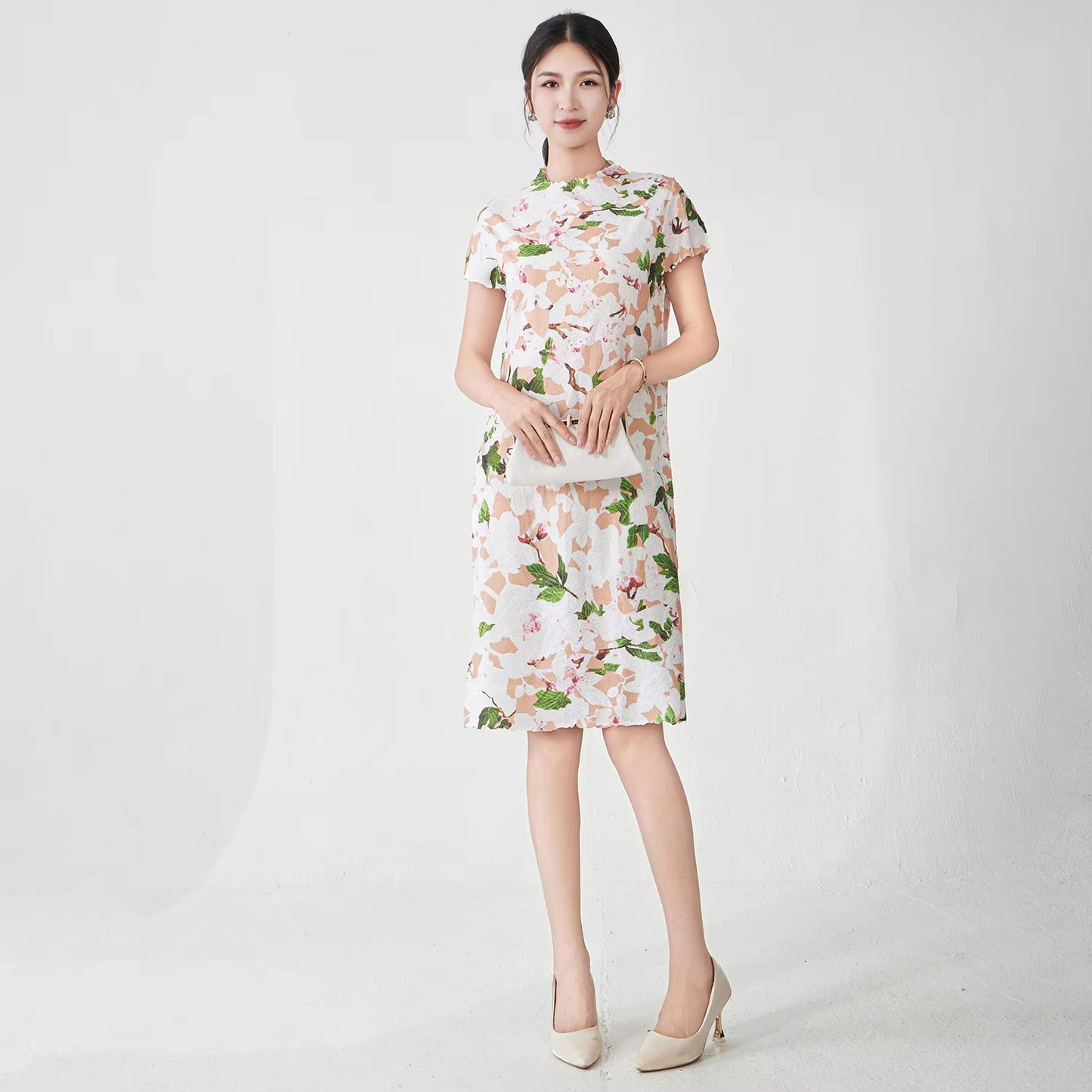 Wholesale Women's Summer Midi Dress – Elegant, Pleated, Fast Dispatch