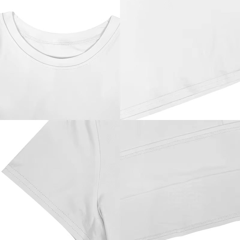 Wholesale High-Quality Women's T-shirt – White, Graffiti Minimalist, White Label