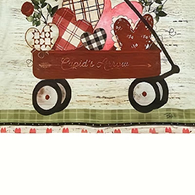 Stock Available Women's T-shirt – Round Neck, Beige, Gift Cart Pattern, Printable