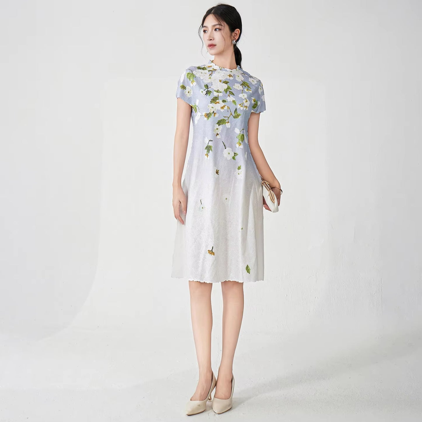 Wholesale Women's Summer Midi Dress – Elegant, Pleated, Fast Dispatch