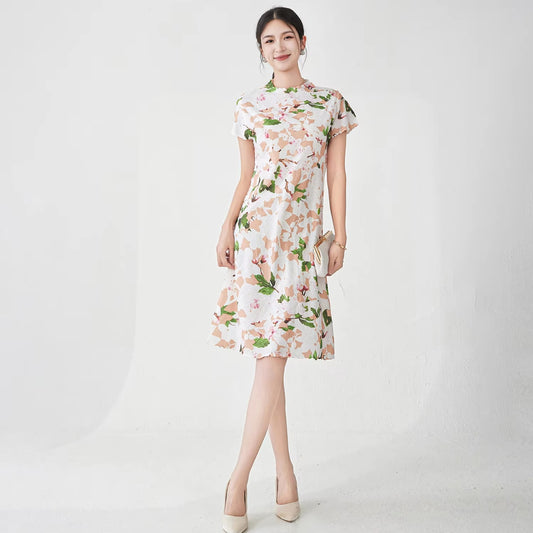 Wholesale Women's Summer Midi Dress – Elegant, Pleated, Fast Dispatch